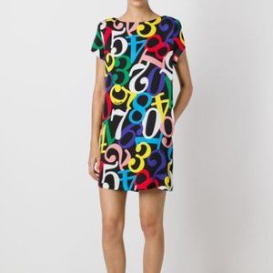 LOVE MOSCHINO Numbers Print T-shirt Dress